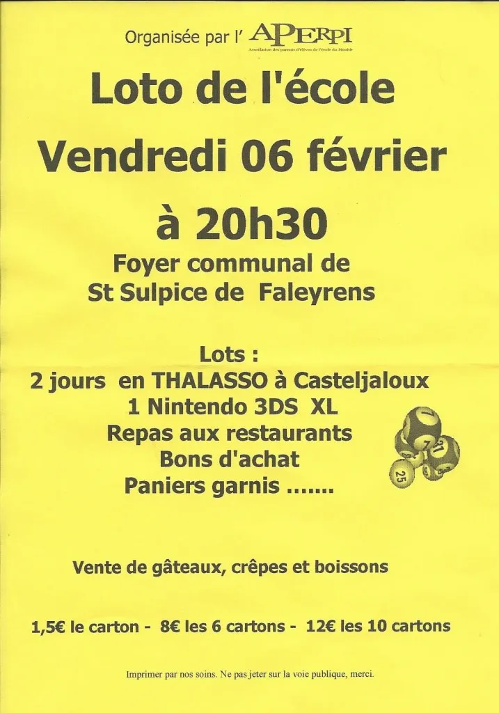 loto école 06 février