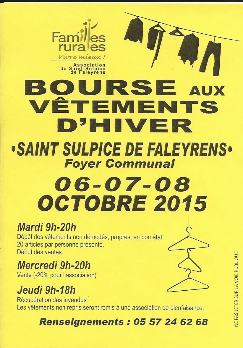 Bourse aux vêtements d’hiver