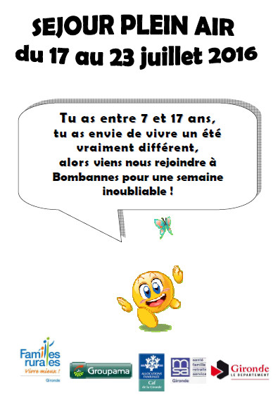 Séjour Plein Air du 17 au 23 juillet