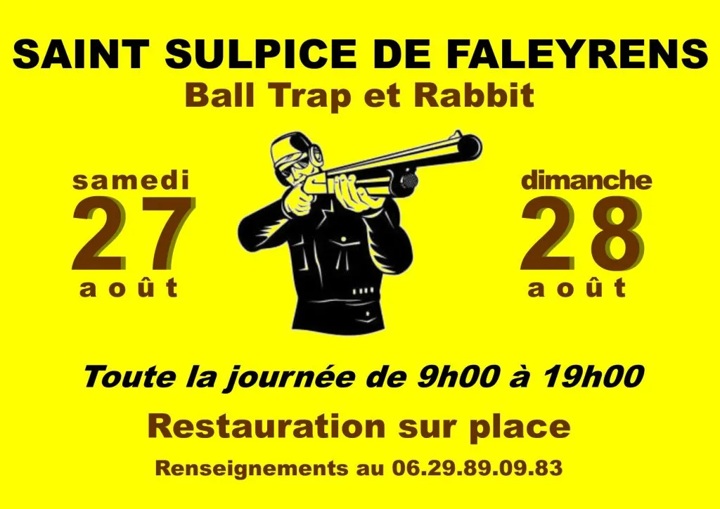 affiche ball trap 27 et 28 aout 2016