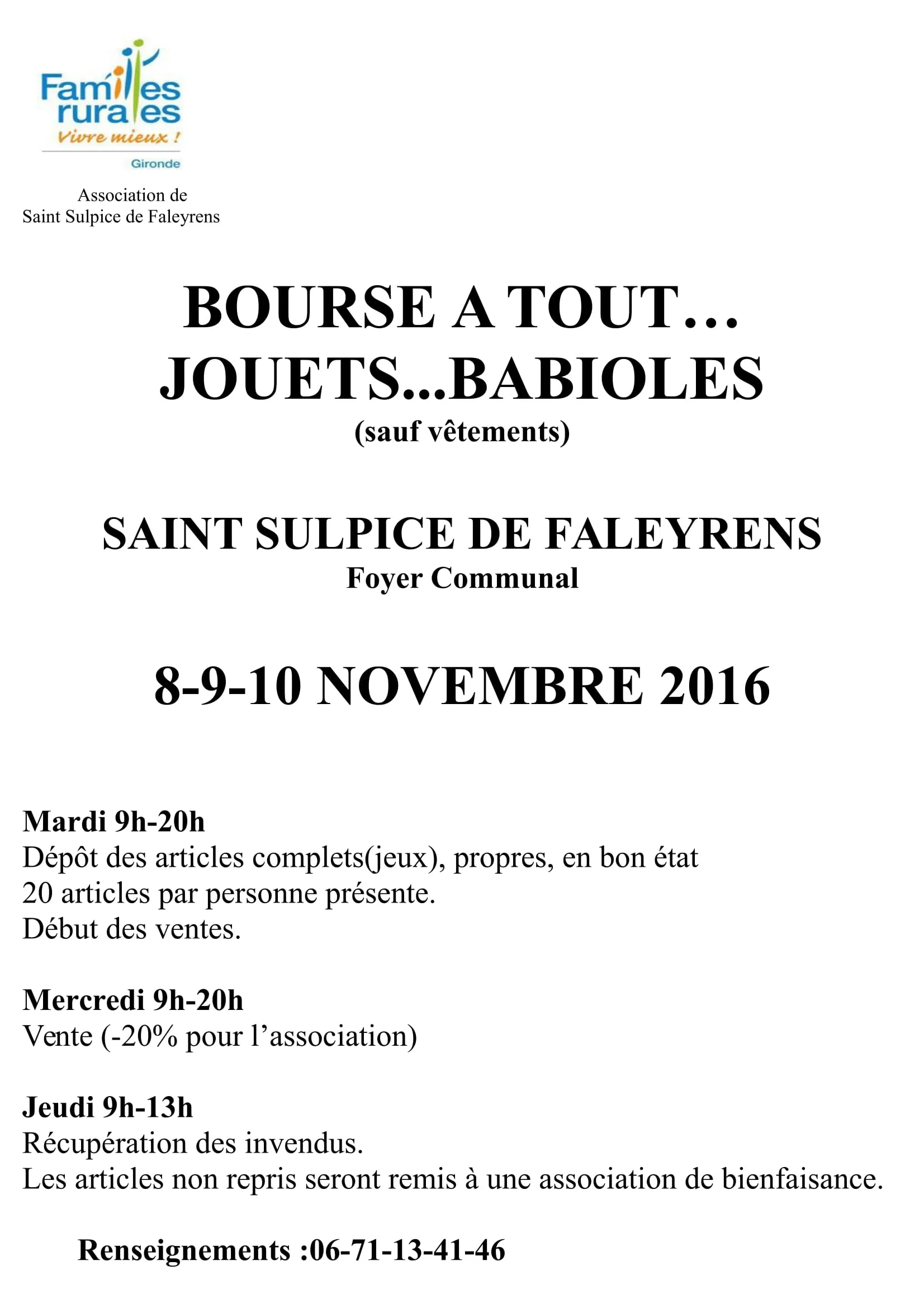 Bourse à TOUT… Jouets & Babioles