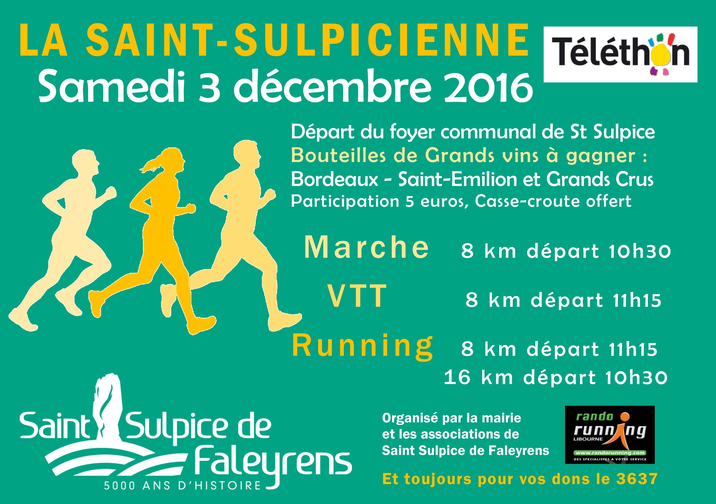 Découvrez les parcours 8 km et 16 km pour la Saint Sulpicienne !