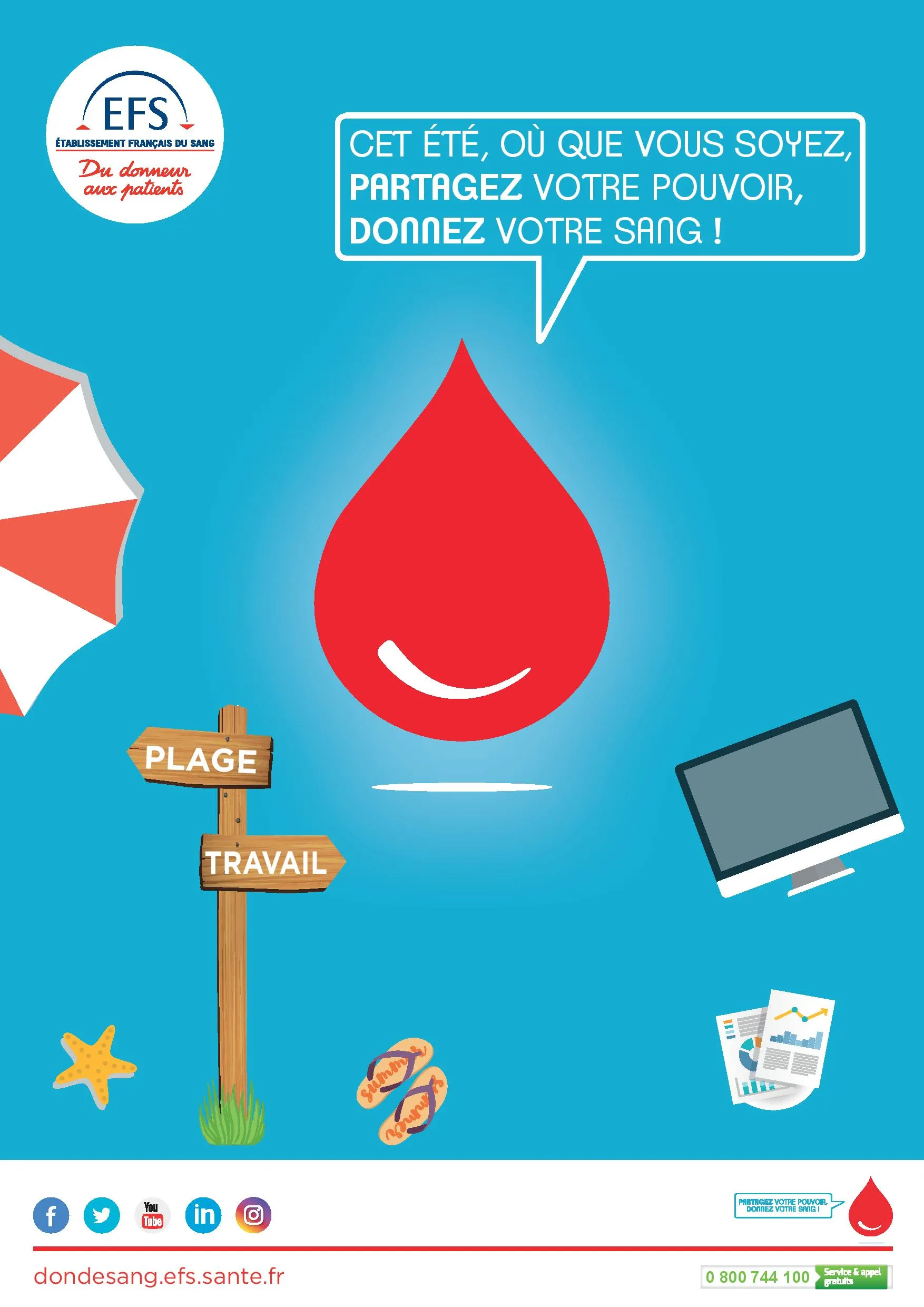 Cet été, donnez votre sang !