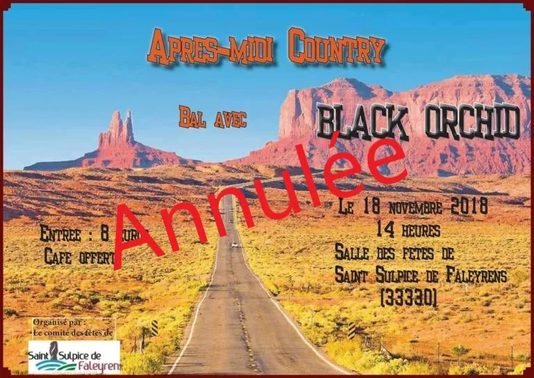 Annulation de l’après-midi « Country »