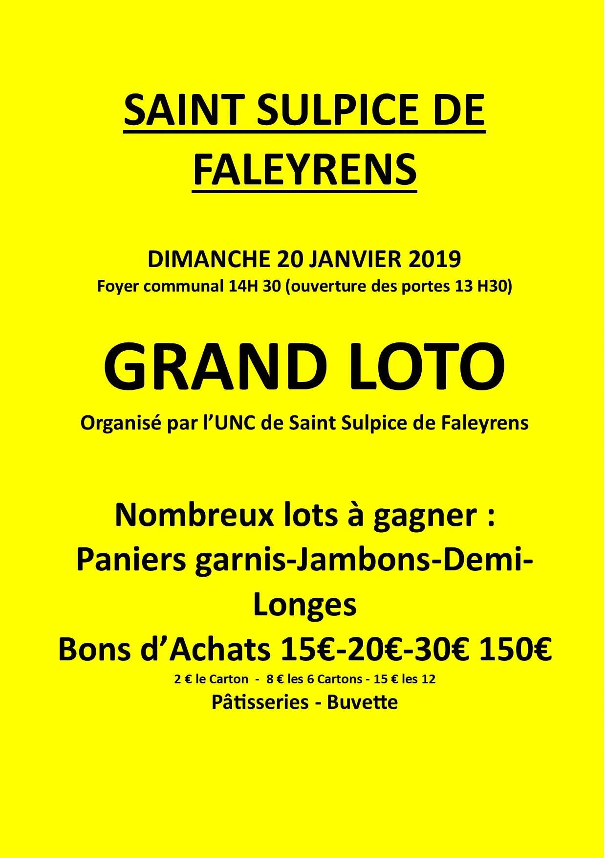 Loto de l’UNC
