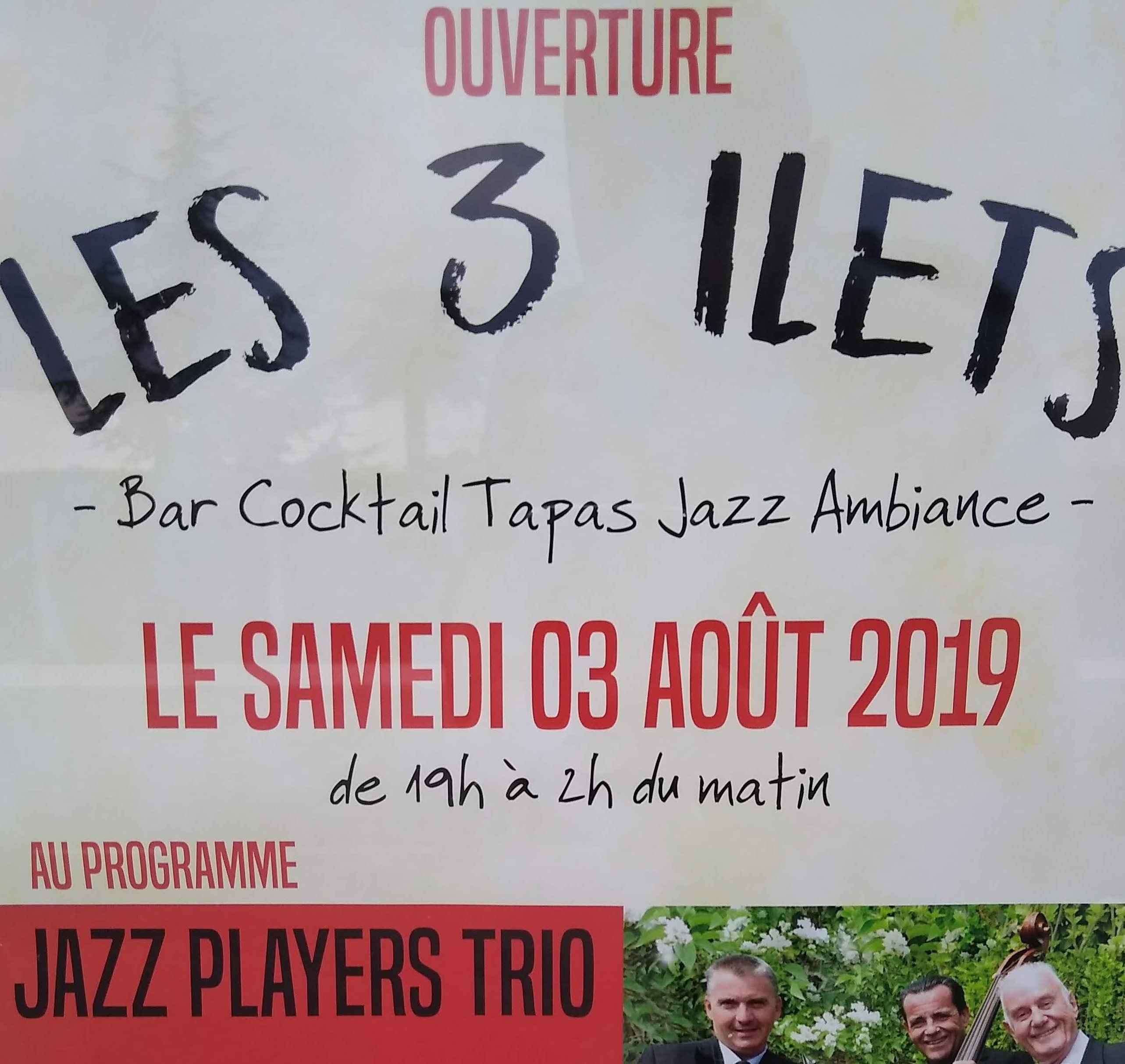 Ouverture des 3 Ilets, bar Cocktail Tapas Jazz à Saint Sulpice de Faleyrens