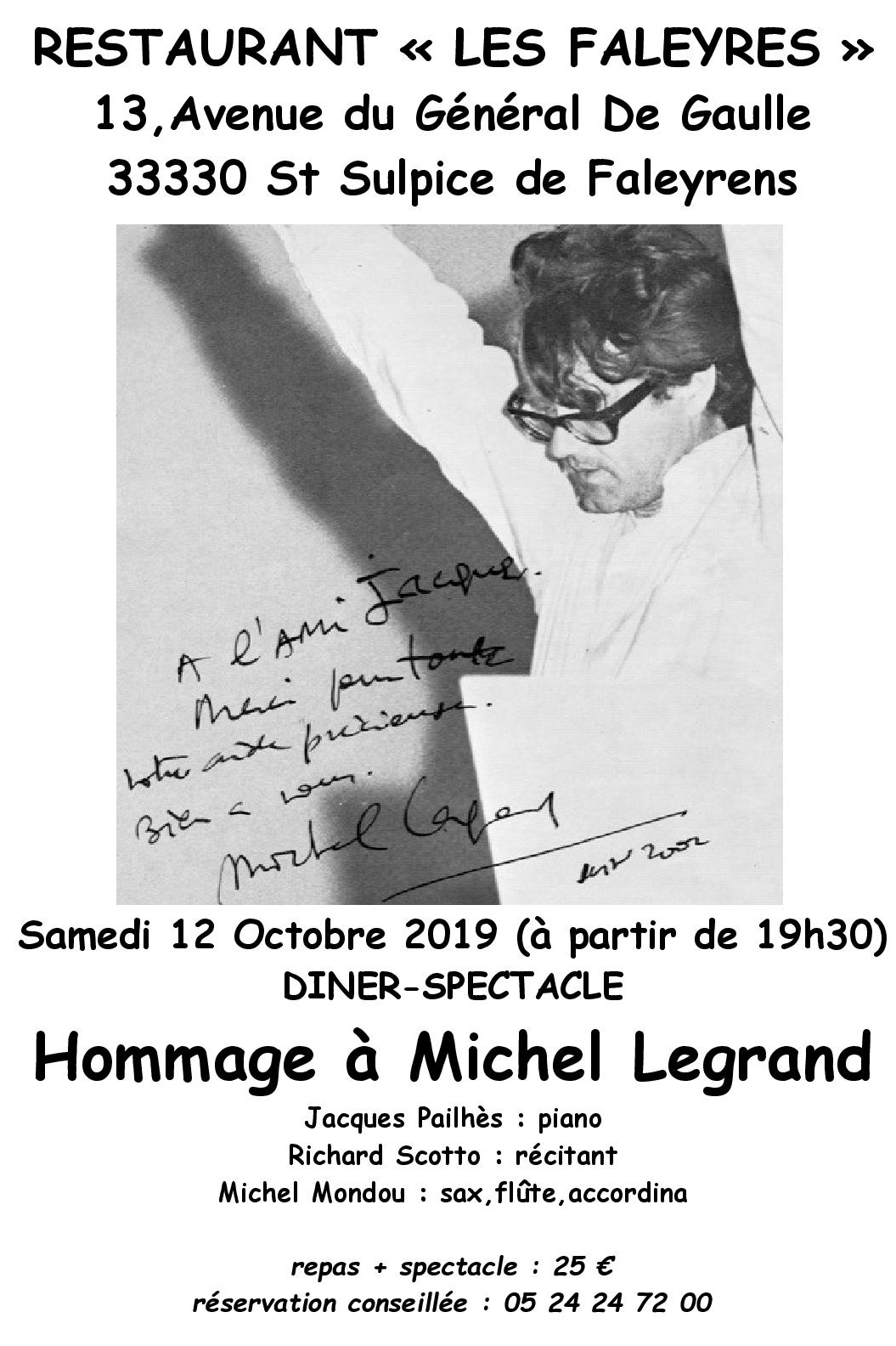 Concert Hommage Michel Legrand