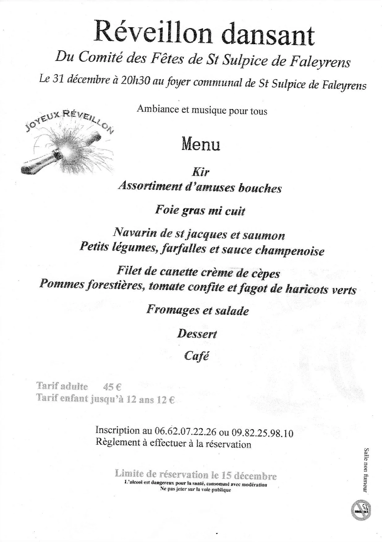 Réveillon du Comité des fêtes