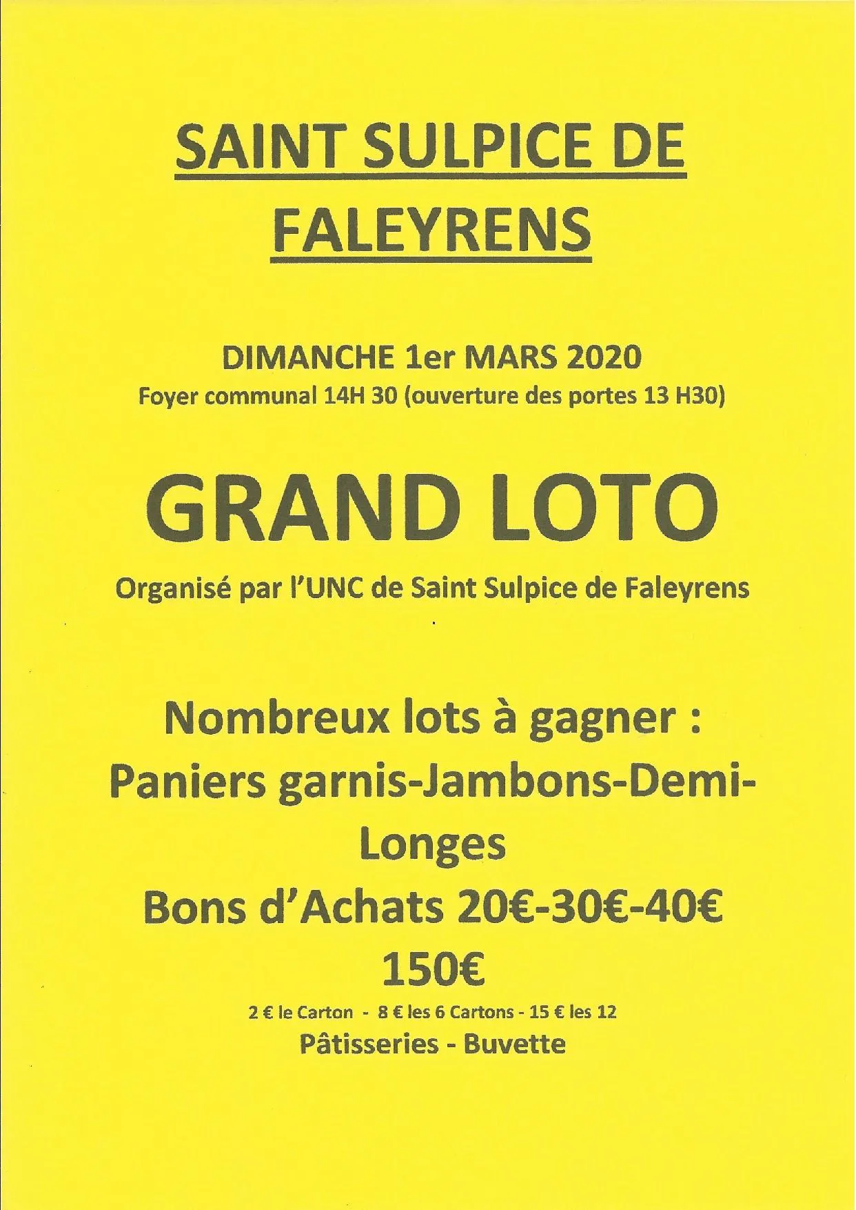 Loto de l’UNC