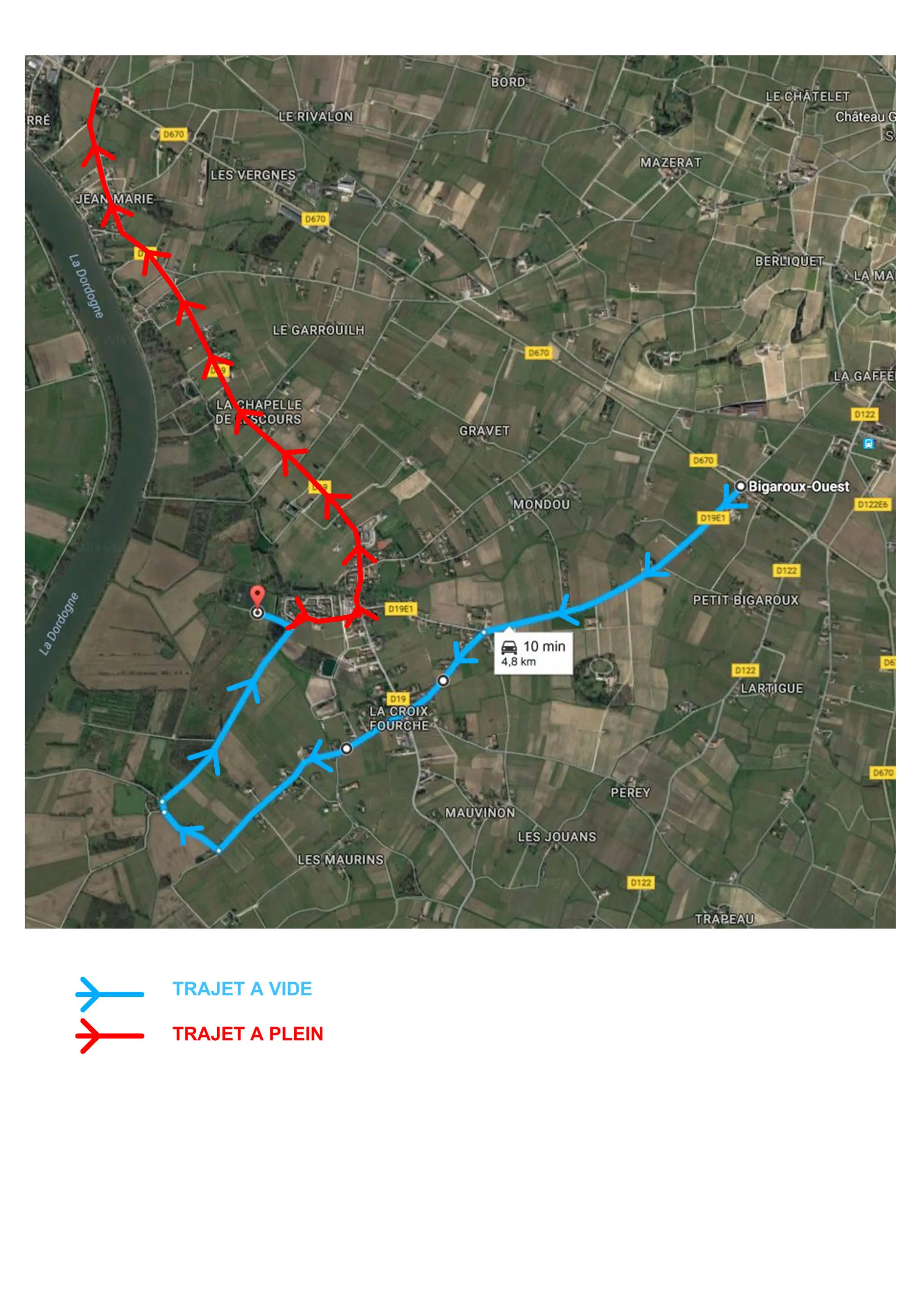 Nombreux camions sur la commune