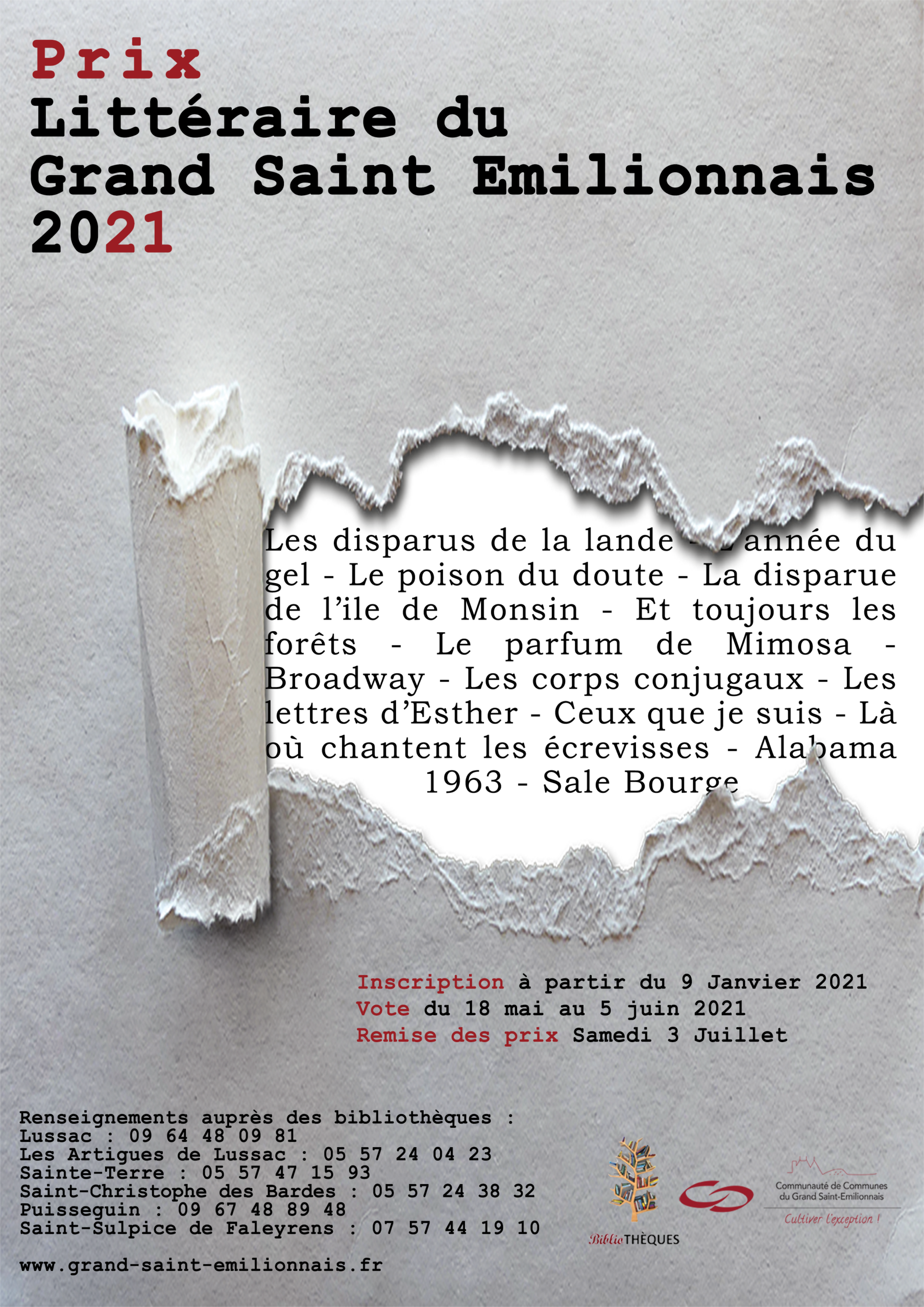 AFFICHE PRIX LITTERAIRE 2021 web Médiathèque