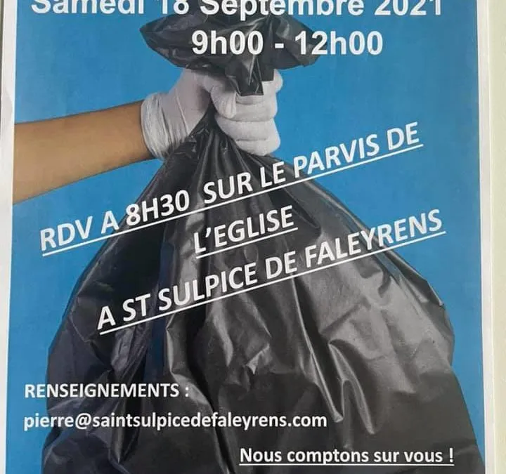 Ramassons nos déchets le 18 septembre