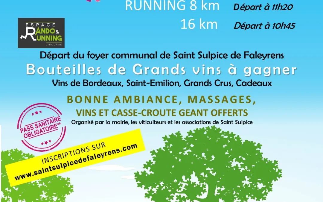 [TELETHON]  Course La Saint Sulpicienne – Entre vignes et rivière